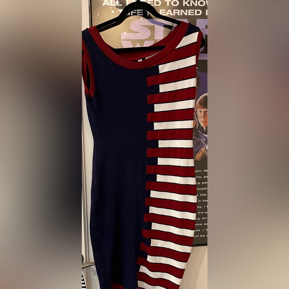 Elhoffer Design Patriot Sheath Dress, Size Large
